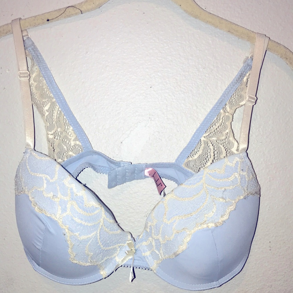 Baby blue bra